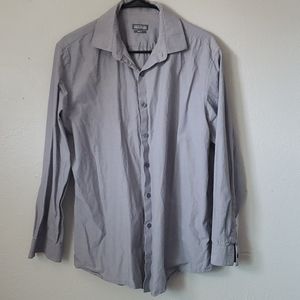 Long sleeve gray button down
